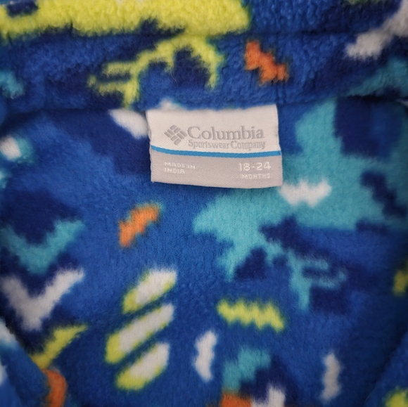 Columbia Toddler Zing III Fleece Zip Up With Buffalo And Reindeer Print - Picture 9 of 9